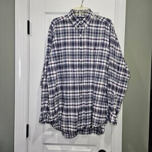 Ralph Lauren‎ Men's Large Blake Red, White and Blue Plaid Button Down Shirt